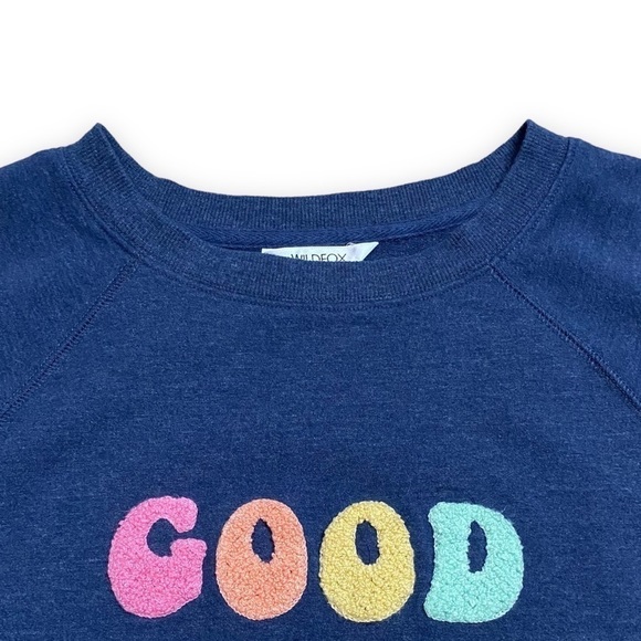 Wildfox Women's Statement Sweatshirt In Blue (Good Vibes) - Medium - Picture 6 of 10